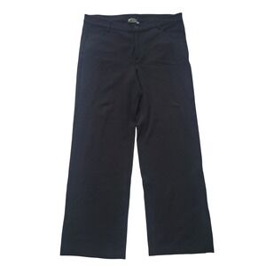 Athleta Black Wide Leg Ponte Pants Womens‎ 14P Petite 5-Pocket Stretch Trousers